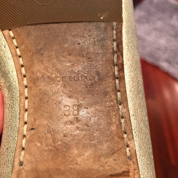 **Authentic Chanel Gold Loafers** - Picture 6 of 7